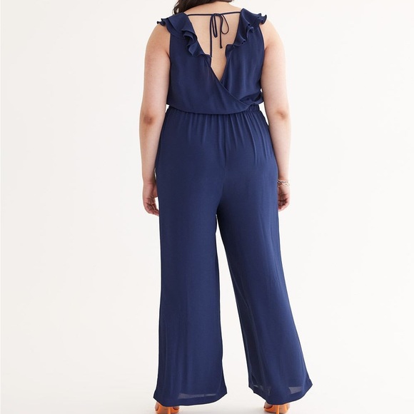 Reitmans navy blue sleeveless jumpsuit - Picture 2 of 5